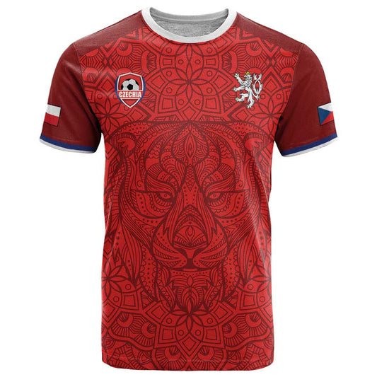 Custom Czech Republic Football Red Version Go Champion Sporty Style T Shirt