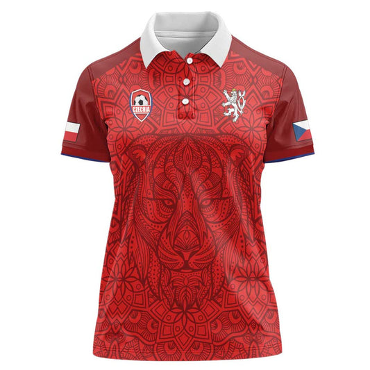Custom Czech Republic Football Red Version Go Champion Sporty Style Women Polo Shirt