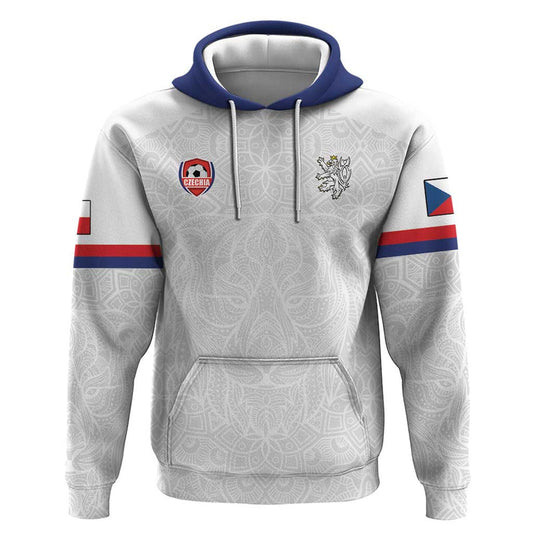 Custom Czech Republic Football White Version Go Champion Sporty Style Hoodie
