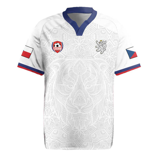 Custom Czech Republic Football White Version Go Champion Sporty Style Rugby Jersey