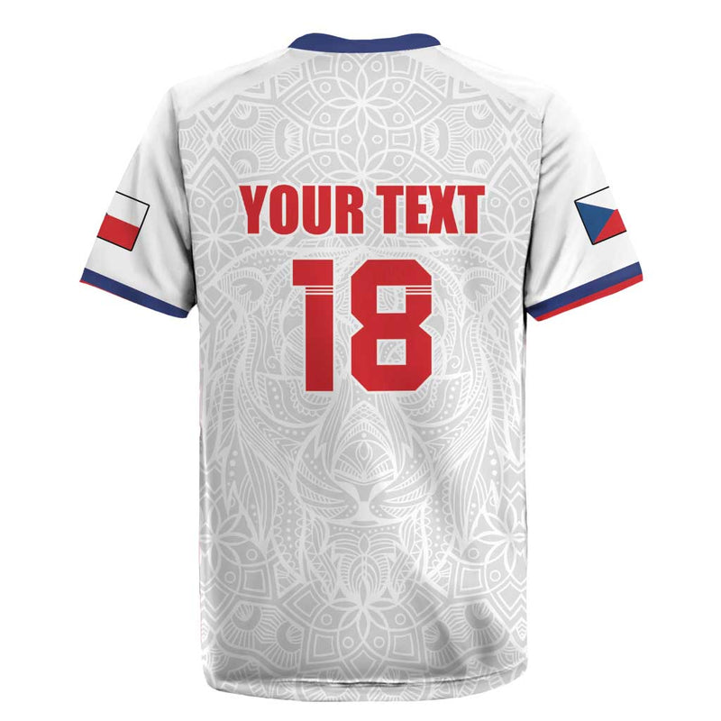 Custom Czech Republic Football White Version Go Champion Sporty Style Rugby Jersey