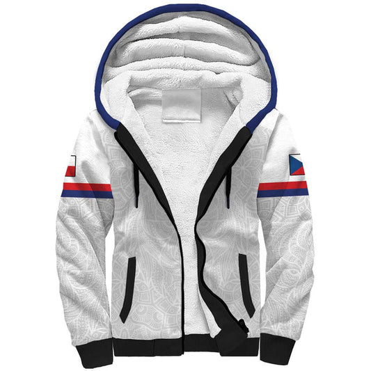 Custom Czech Republic Football White Version Go Champion Sporty Style Sherpa Hoodie