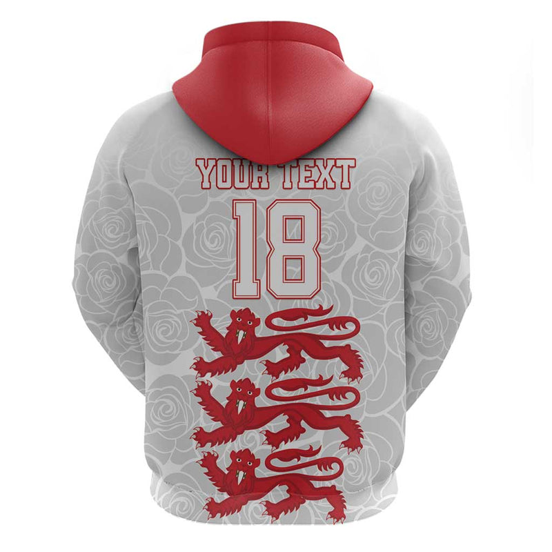 Custom England Fooball The Three Lions Red Version Hoodie