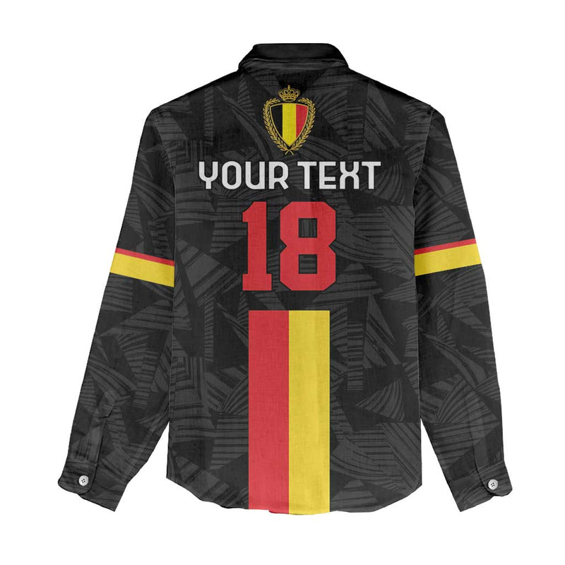 Custom Belgium Football De Rode Duivels Women Casual Shirt