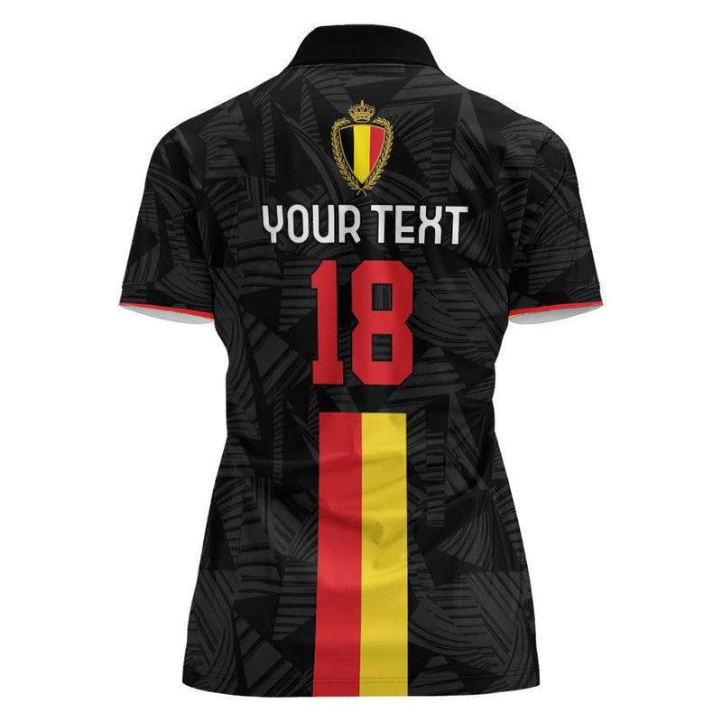Custom Belgium Football De Rode Duivels Women Polo Shirt