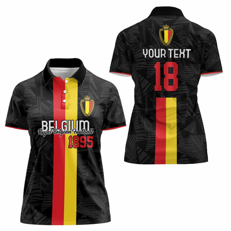 Custom Belgium Football De Rode Duivels Women Polo Shirt