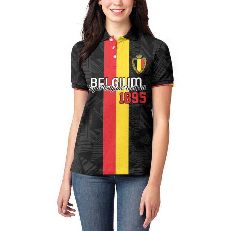 Custom Belgium Football De Rode Duivels Women Polo Shirt