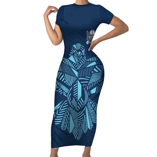 Custom Derbyshire Cricket Spirit Derbyshire Falcons Sporty Style Short Sleeve Bodycon Dress