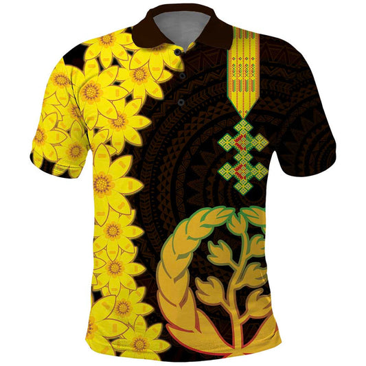 Enkutatash Eritrea New Year With Coat Of Arms Polo Shirt
