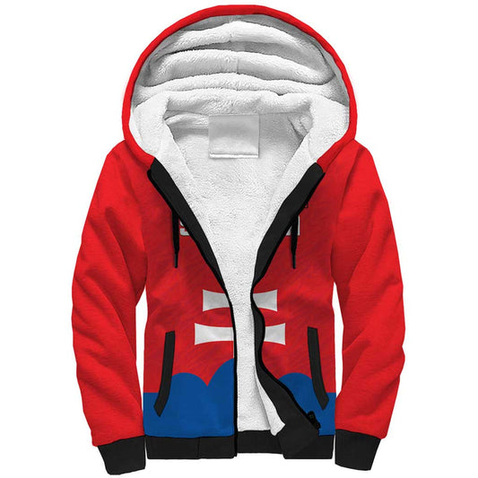 Custom Slovakia Football Come On Sokoli Sherpa Hoodie