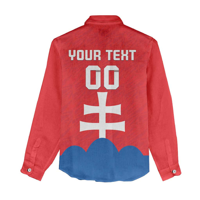 Custom Slovakia Football Come On Sokoli Women Casual Shirt