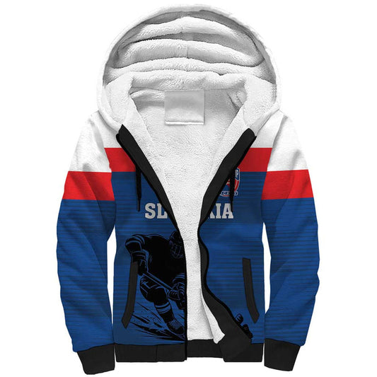 Custom Slovakia Hockey Go Nasi Chlapci Sherpa Hoodie