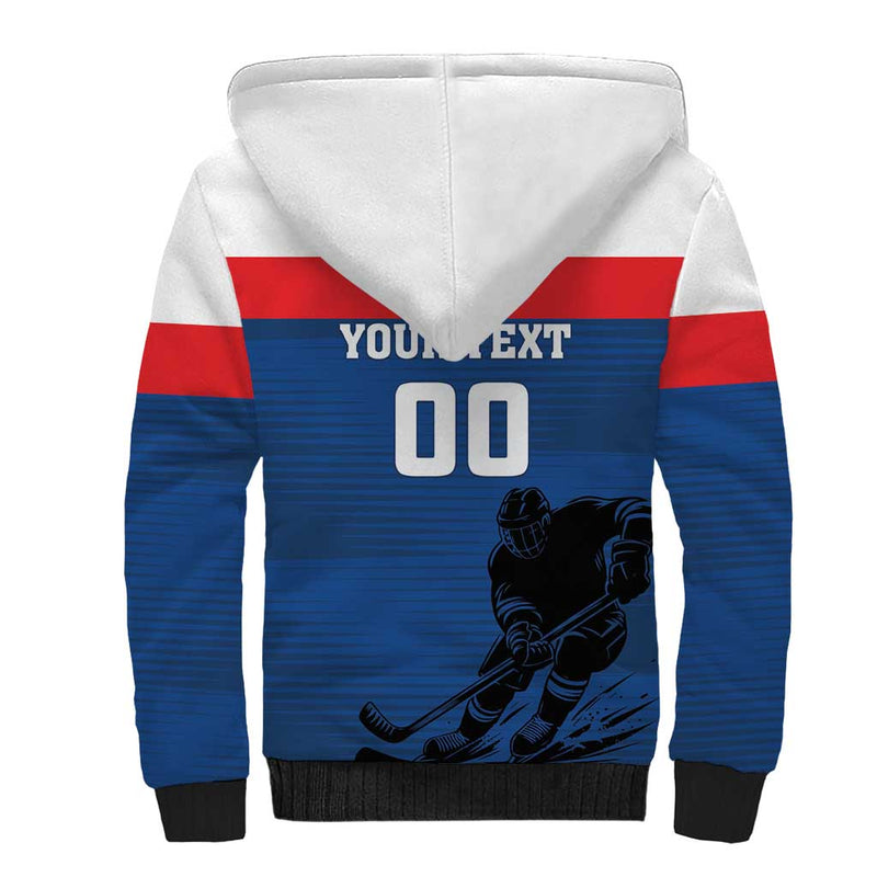 Custom Slovakia Hockey Go Nasi Chlapci Sherpa Hoodie