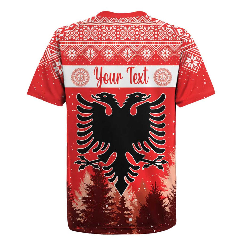 Albania Christmas The Double-headed Eagle Christmas Pattern Rugby Jersey