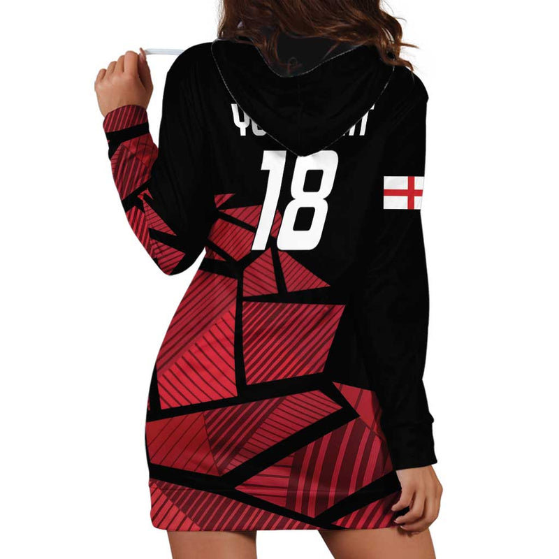 England Rugby Custom Red Roses Go Champion Hoodie Dress