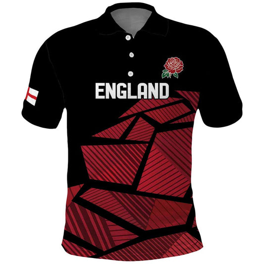 England Rugby Custom Red Roses Go Champion Polo Shirt