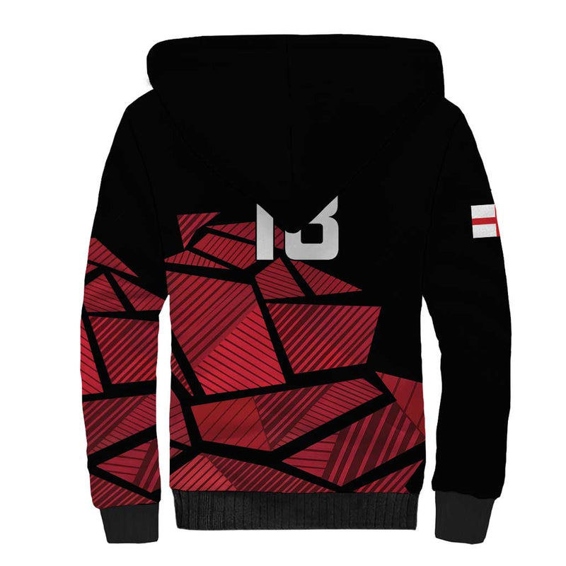 England Rugby Custom Red Roses Go Champion Sherpa Hoodie
