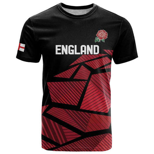 England Rugby Custom Red Roses Go Champion T Shirt