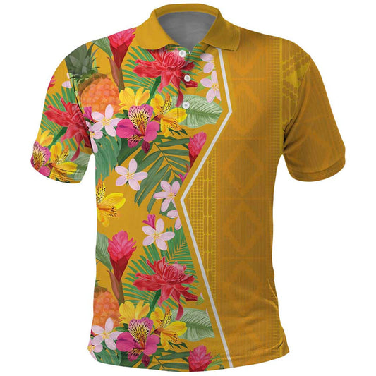Africa Tropical Flowers Yellow Version Polo Shirt