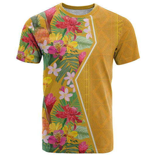 Africa Tropical Flowers Yellow Version T Shirt