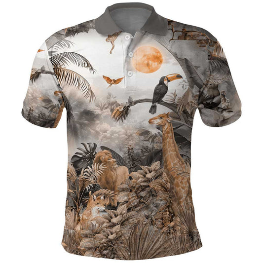 Africa Safari Animals Polo Shirt