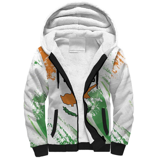 Custom Cyprus Sherpa Hoodie Sporty Style