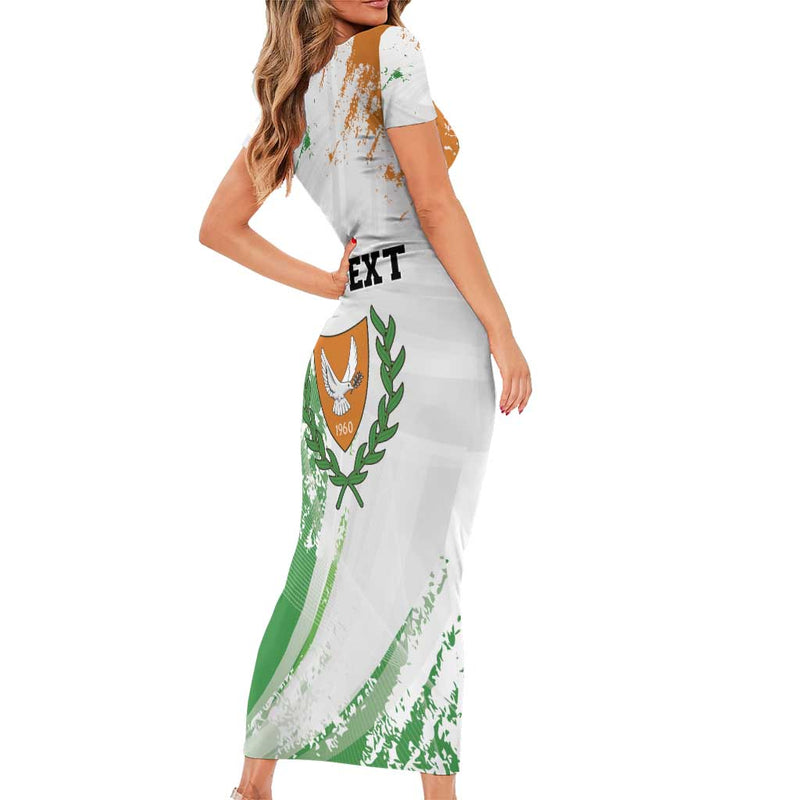 Custom Cyprus Sporty Style Short Sleeve Bodycon Dress