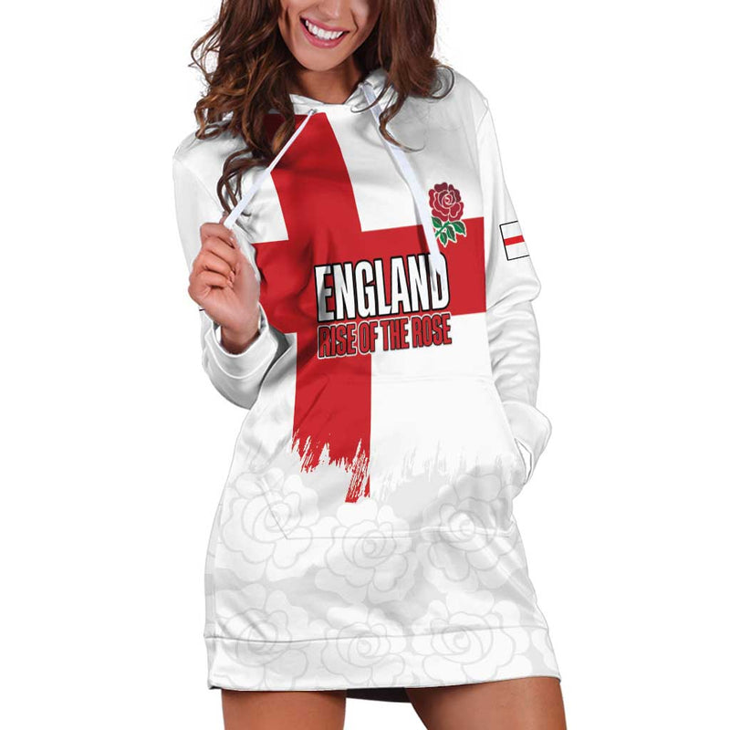 Women Rugby England Rise Of The Rose World Champions Hoodie Dress