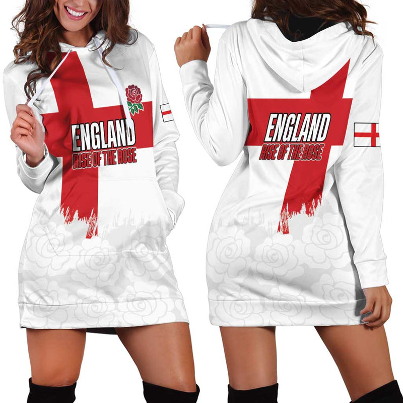 Women Rugby England Rise Of The Rose World Champions Hoodie Dress