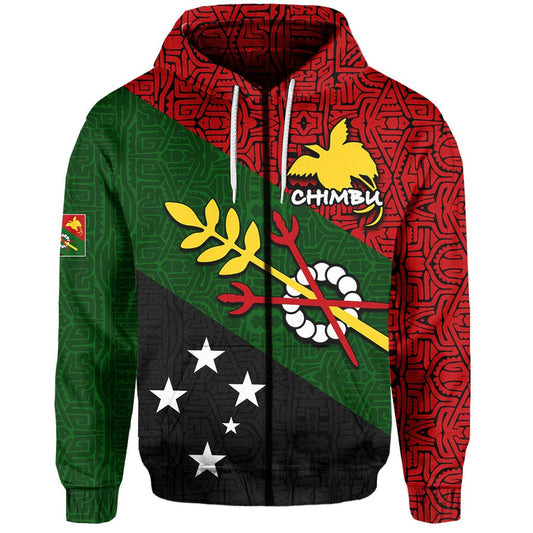 Custom Chimbu Province Of Papua New Guinea Zip Hoodie