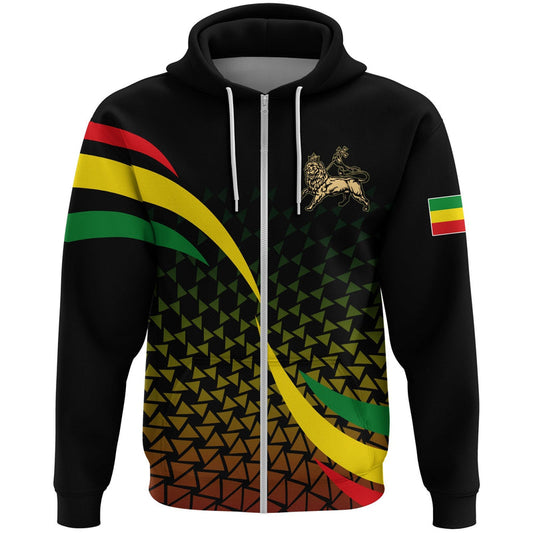Ethiopia Zipper Ethiopia Rasta Lion Hoodie