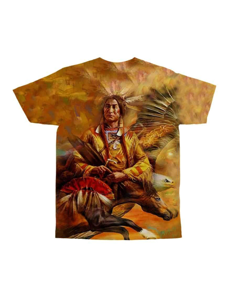 3D Native American Tribal Eagle And Horse T Shirt