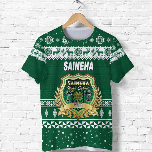 Custom Saineha High School Christmas Simple Style T Shirt