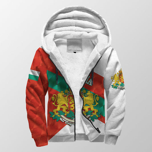 (Custom Personalised) Bulgaria Sporty Style Sherpa Hoodie