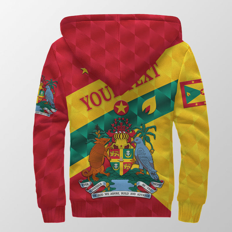 (Custom Personalised) Grenada Sporty Style Sherpa Hoodie