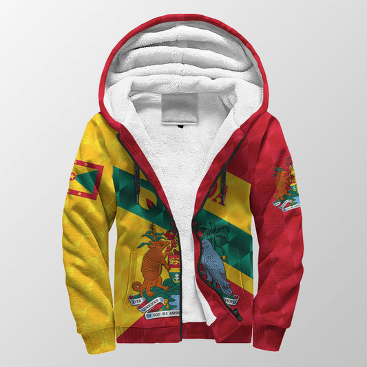 (Custom Personalised) Grenada Sporty Style Sherpa Hoodie