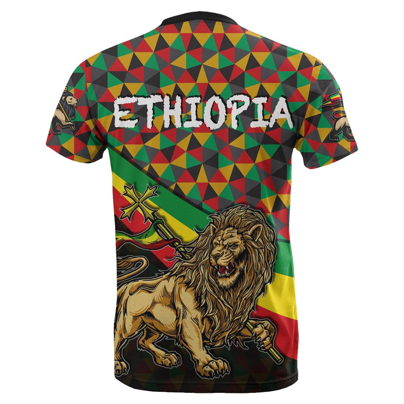 Ethiopia Lion Of Judah Rasta Patterns No.2 T Shirt