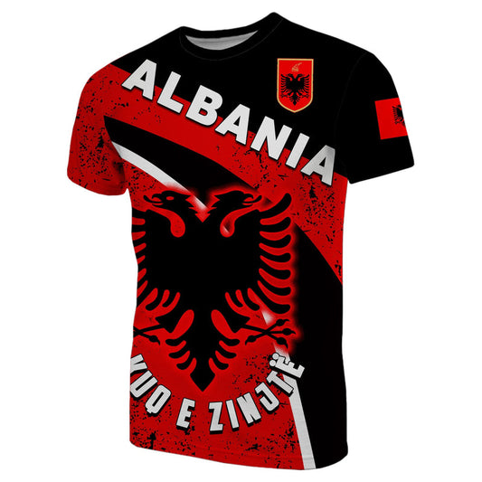 Albania Kuq E Zinjt Football T Shirt