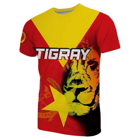African Tigray Tigray Flag and Lion T Shirt