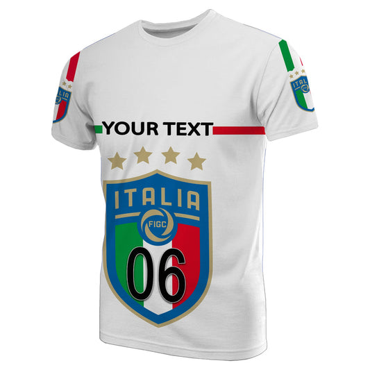 Custom Italy Euro Champions 2020 White Style T Shirt