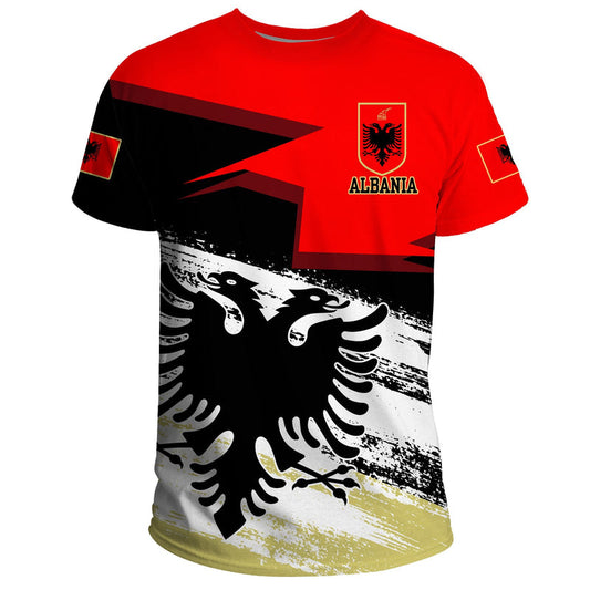 Albania Albania Black Double Headed Eagle Flag New T Shirt