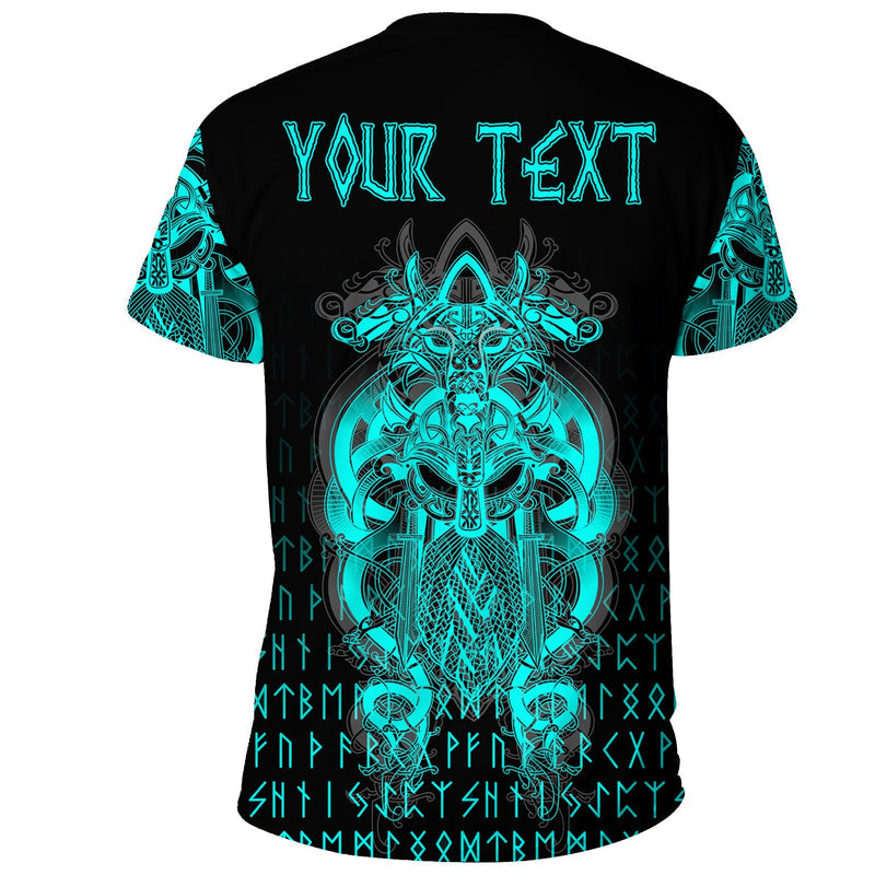 (Custom ) Viking Tyr Tattoo Cyan T Shirt
