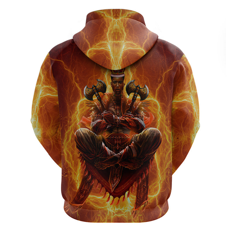 African Orisha Shango God Zip Hoodie