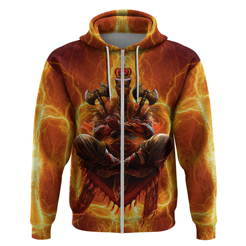 African Orisha Shango God Zip Hoodie