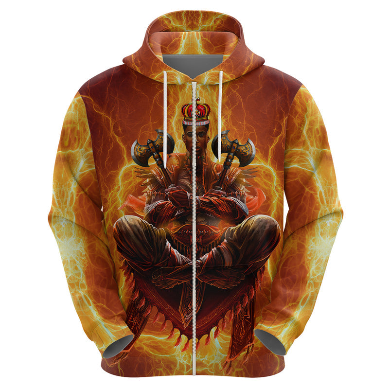 African Orisha Shango God Zip Hoodie