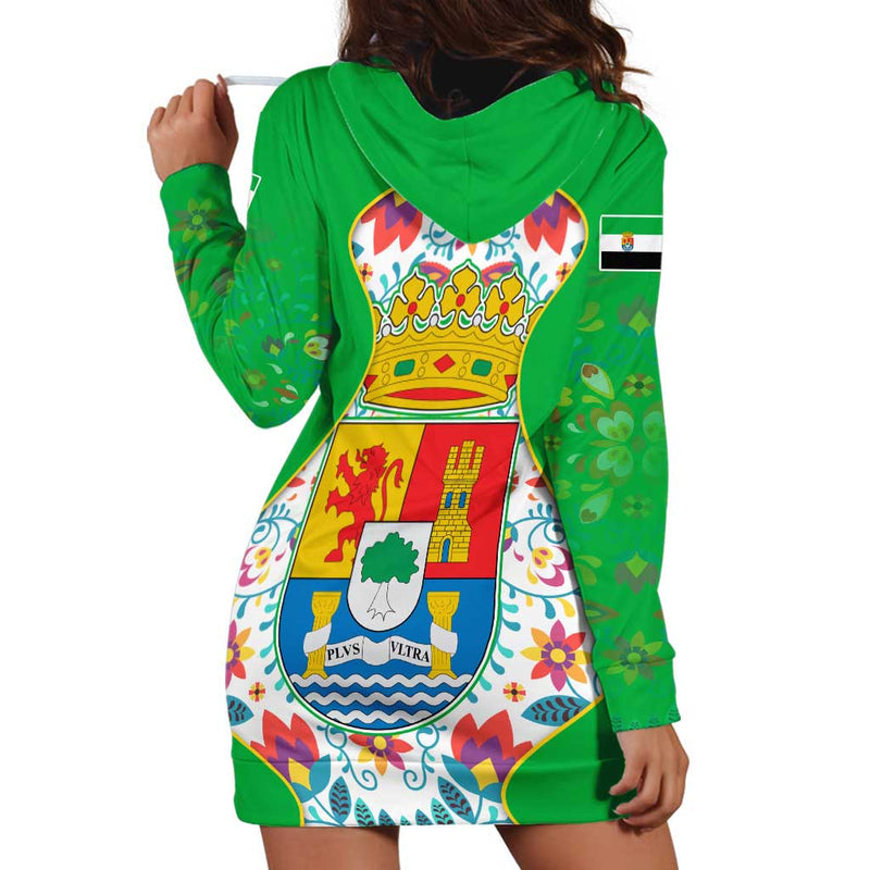Extremadura Flag Autonomous Community of Spain Hoodie Dress