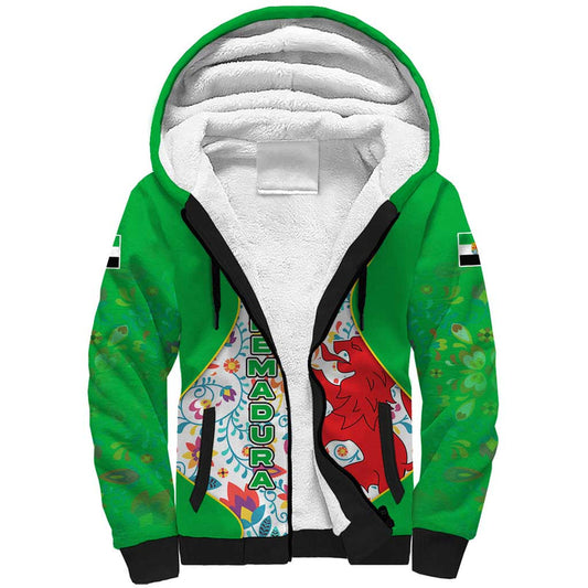 Extremadura Flag Sherpa Hoodie Autonomous Community of Spain