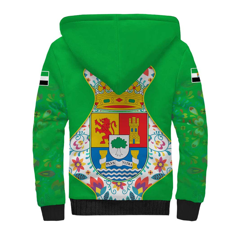 Extremadura Flag Sherpa Hoodie Autonomous Community of Spain