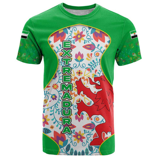 Extremadura Flag T Shirt Autonomous Community of Spain
