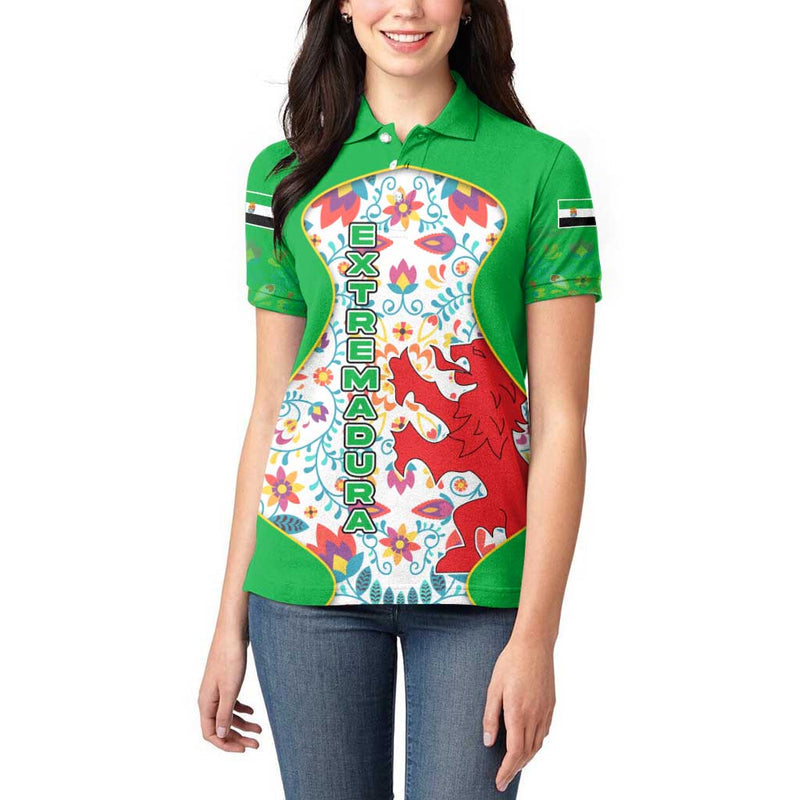 Extremadura Flag Women Polo Shirt Autonomous Community of Spain